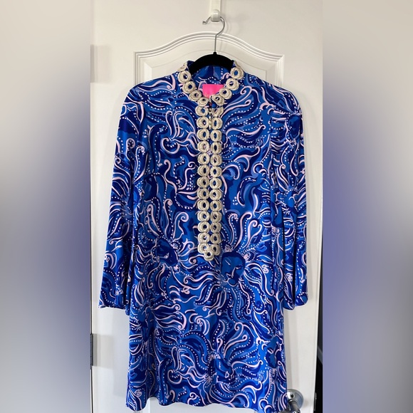 Lilly Pulitzer Blue and White Dress - Picture 1 of 1
